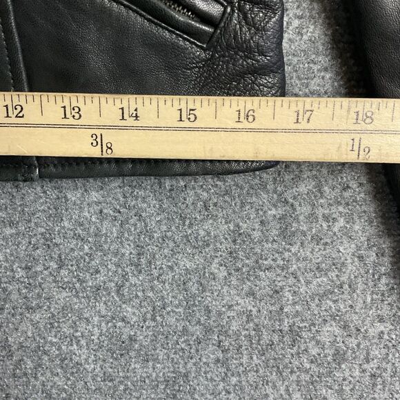 Valerie Stevens Jacket Womens Size 4 Black Lambskin Leather Refined Elegant - Picture 7 of 12